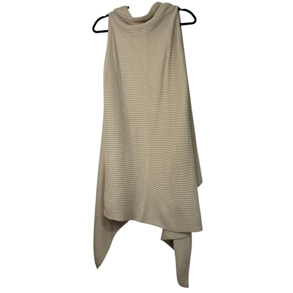 LOFT Beige Drape Open Cardigan New One Size Fits Most - Picture 2 of 9